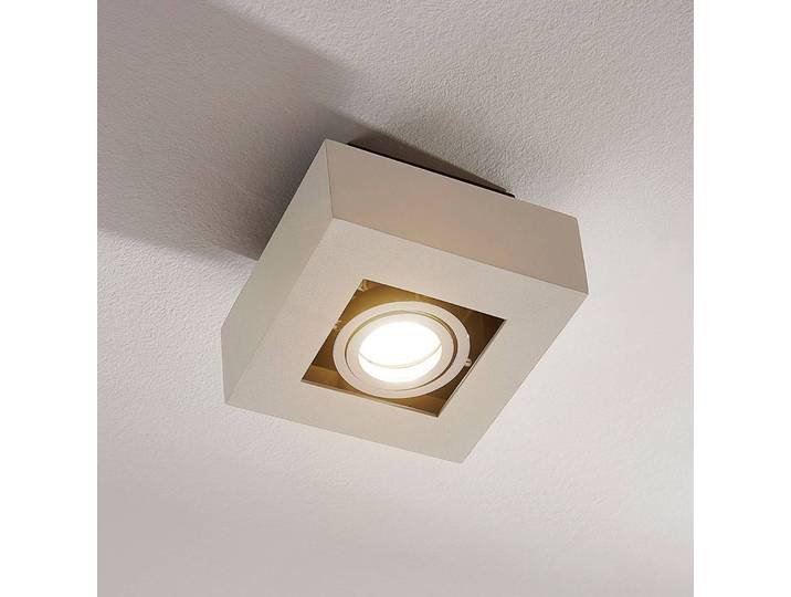 Arcchio Strahler Vince, 14 x cm, weiß/chrom, Metall, GU10 VINCE Arcchio, dimmbar, weiß / opal, für Flurbereich, Aluminium, Modern, Strahler