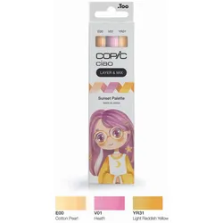 COPIC® Layoutmarker-Set Ciao Sunset Palette 1.0 + 6.0 mm farbsortiert