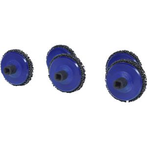 KS-Tools Radnabenschleifer 100.4037, Antrieb 1/2 Zoll, 5-tlg., Ø 105 mm, aus Silizium-Karbid, für Radnaben