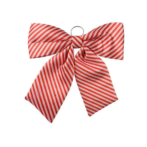 Decoris Kerststrik polyester rood/wit voor volwassenen