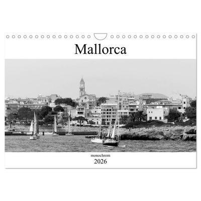 Mallorca monochrom (Wandkalender 2026 DIN A4 quer), CALVENDO Monatskalender