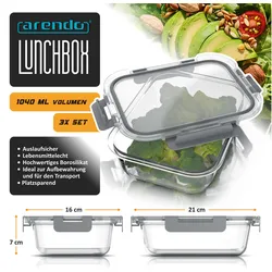 Arendo Vorratsdose, Vorratsbehälter, Transparent