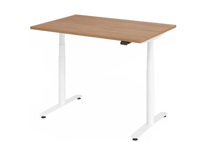 XDLR 12 W Schreibtisch 120 x 80 elektrisch höhenverstellbar Nussbaum