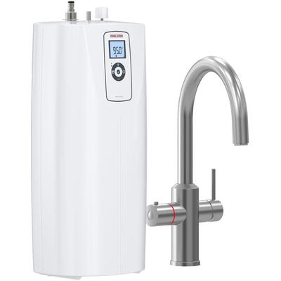 Untertisch-Trinkwassersystem STIEBEL ELTRON "Kochendwassergerät HOT 2.6 N Premium + 3in1 b gebürstet", weiß, Wasserbereitergeräte, Set mit Heißwassergerät und speziellem Wasserhahn für die Küche