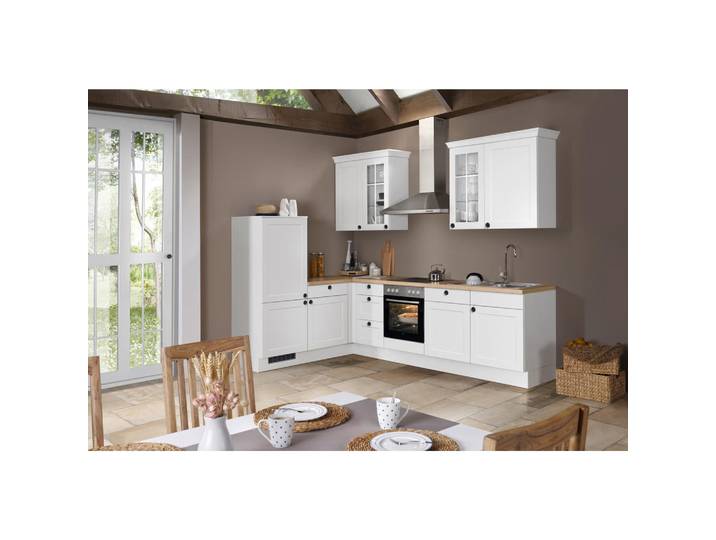 Impuls Eckküche IP 4250, Weiß, Glas, 4 Schublade(n) Schubladen, L-Form, 290x185.4 cm, Made in Germany, seitenverkehrt erhältlich, vormontierter Korpus, Küchen, Küchenzeilen & Küchenblöcke, Eckküchen, Eckküchen ohne Geräte