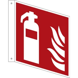 Neutralware, Hausnummer + Türschild, Hinweisschild 20 x 20 cm (B x H) F001 Feuerlöscher Fahnenschild Hart-PVC