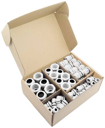 Quadrios 2102CA113 Kabelverschraubung Sortiment PA66 Weiß 60St.