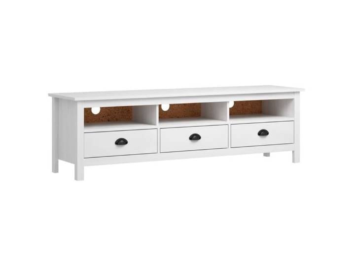 Meuble TV - Hill Range - Blanc - Bois massif - Vintage