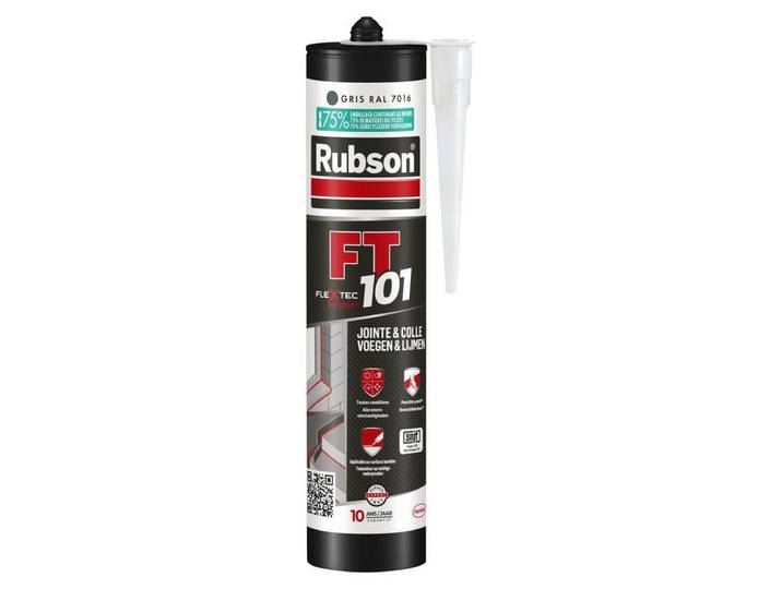 Mastic d'étanchéité Ft101 jointe et colle RUBSON gris 7016\, 280 ml