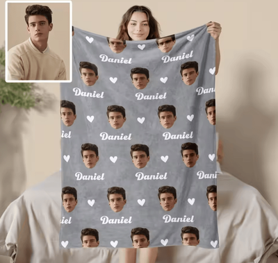Inspire Curations Personalized Photo Flannel Blanket send Your Photo 100x150cm