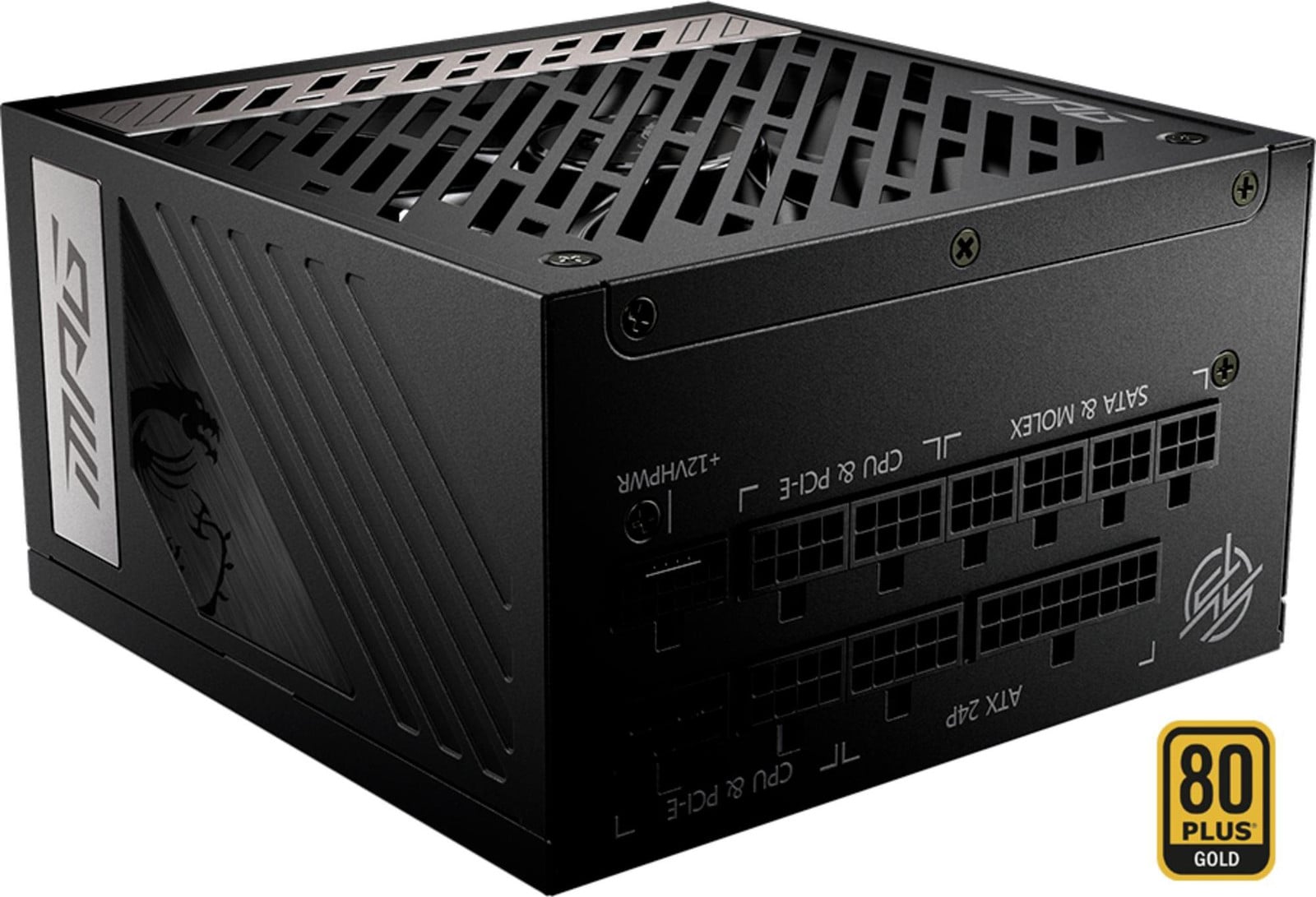 MSI MPG A1000G PCIE5 voeding 1000 W 20+4 pin ATX Zwart