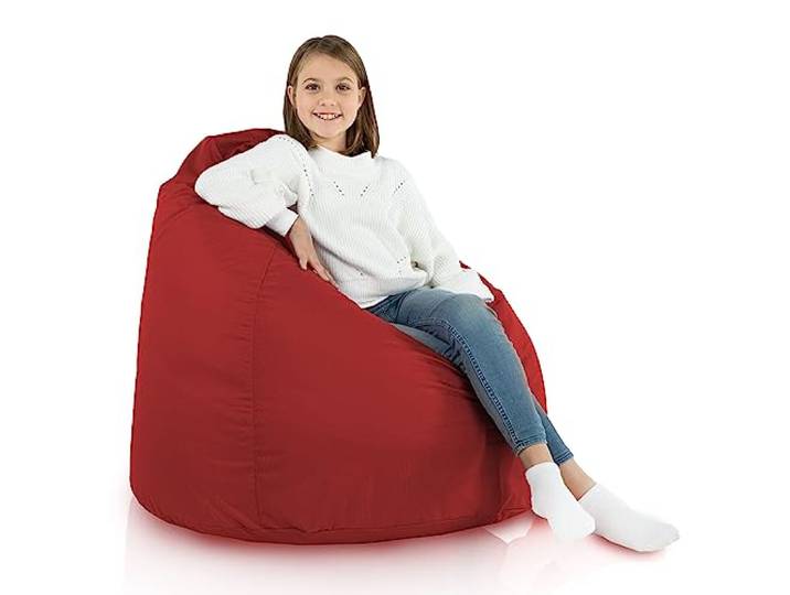 Italpouf Sitzsack XL, Riesensitzsack, Sitzkissen, Indoor & Outdoor, Sitzsack Sessel für Kinder und Erwachsene, EPS Perlen Füllung, Abnehmbarer Bezug, Wasserdicht, Zertifiziert, Rotwein
