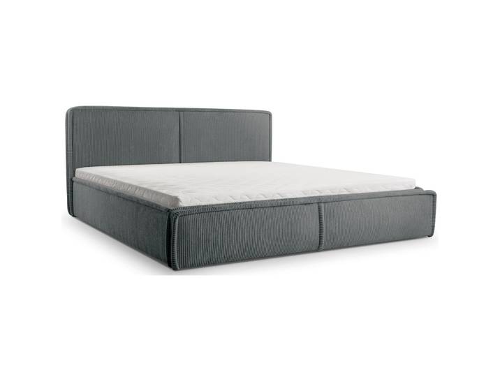 POLSTERBETT CORDO GRAUER CORDSTOFF 160x200 CM