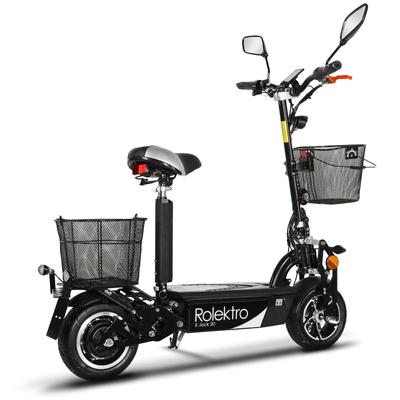 E-Mofaroller ROLEKTRO "Rolektro E-Jack 20 Bleigel", schwarz (schwarz, schwarz), Elektromotorroller, 20 km/h, B:64cm H:101cm L:124cm