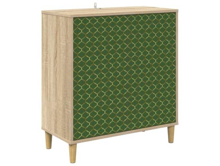 Mhdvray Sideboard GELEEN Kommode Sonoma 69 x 33 x 75 cm Holzwerkstoff Dekorativer Mehrzweckschrank mit 2 Türen für Esszimmer und Flur sorgt mit erhöhten Füßen für geordnete Stellfläche.
