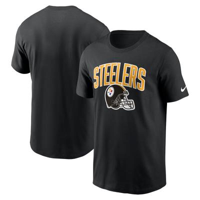 T-Shirt NIKE "Nike T-Shirt Pittsburgh Steelers Nike Essential Team", Damen, Gr. L, schwarz, 100% Baumwolle, Shirts T-Shirt