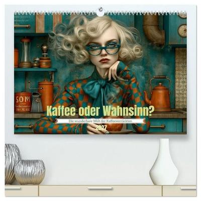 Kaffee oder Wahnsinn? (hochwertiger Premium Wandkalender 2027 DIN A2 quer), Kunstdruck in Hochglanz