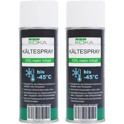 2x KOKA Kältespray –45 °C, 440 ml Spraydose, zur Kühlung & Kälteschrumpfung, brennbar