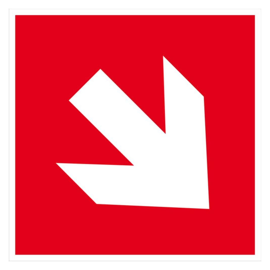 Wolk Brandschutzschild Pfeil Folie selbstklebend B x H 150 mm (38.2728)