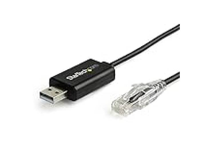 StarTech.com Câble console Cisco USB vers RJ45 de 1,8 m - Cordon rollover compatible Windows, Mac et Linux - 460 Kbps - M/M (ICUSBROLLOVR)