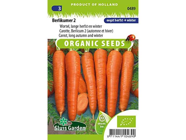 Wortel Berlikumer 2 (lange herfst en winter) groentezaden per gram - biologisch geteelde zaden per gram - 3 g - Zaden per gram: +/-3000