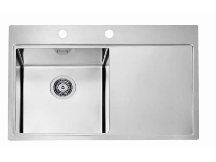 Alveus Einbauspüle 790x525mm Küchenspüle Pure 40 Drehexcenter Edelstahlspüle (Becken Links)