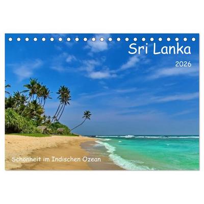 Sri Lanka, Schönheit im Indischen Ozean (Tischkalender 2026 DIN A5 quer), CALVENDO Monatskalender