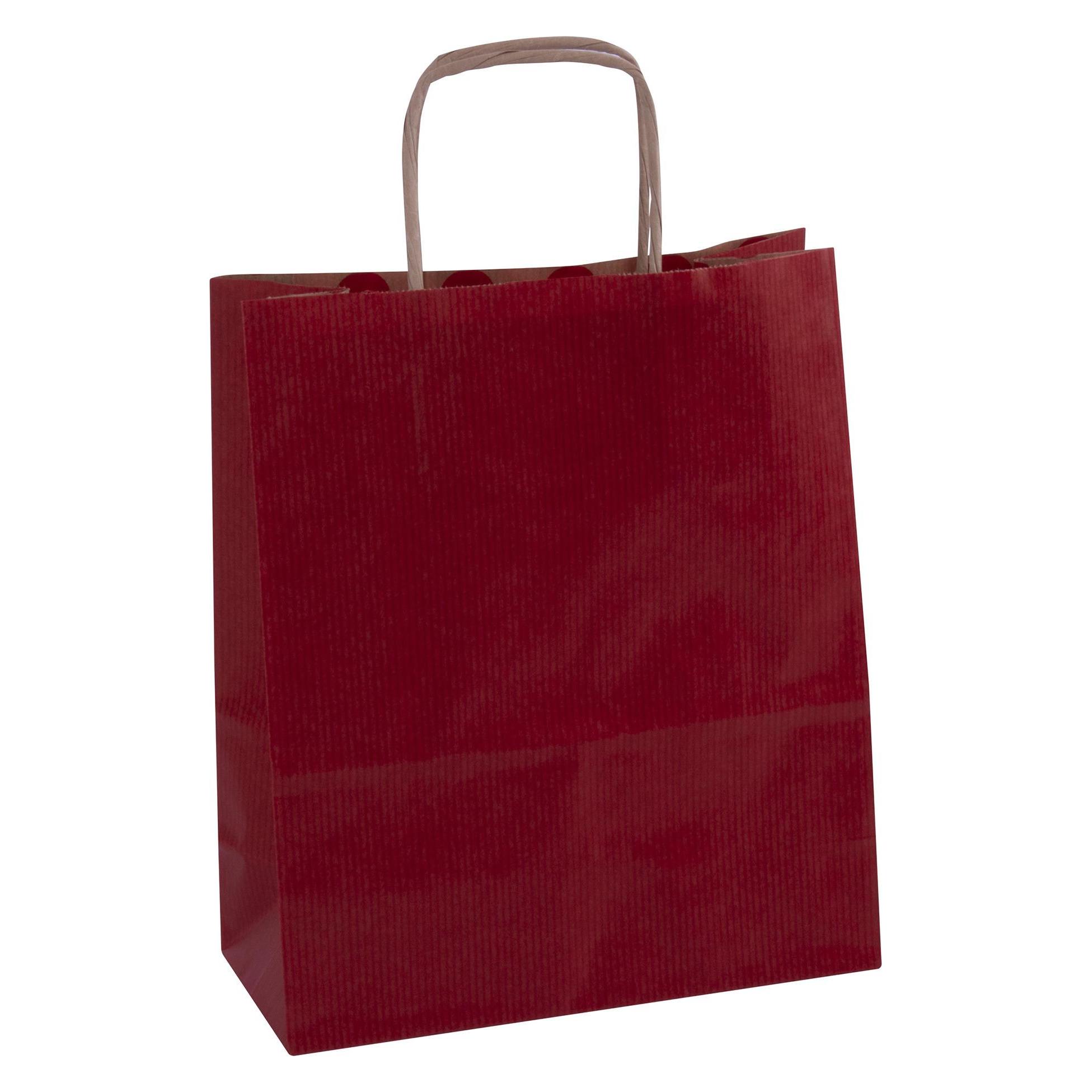 Agipa Papiertragetasche - aus Kraftpapier, klein, rot (1 Stk.) (102068)