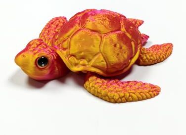DynamicDeals FlexiShell Sea Turtle Fidget Toy For Stress Relief And Desk Decor orange