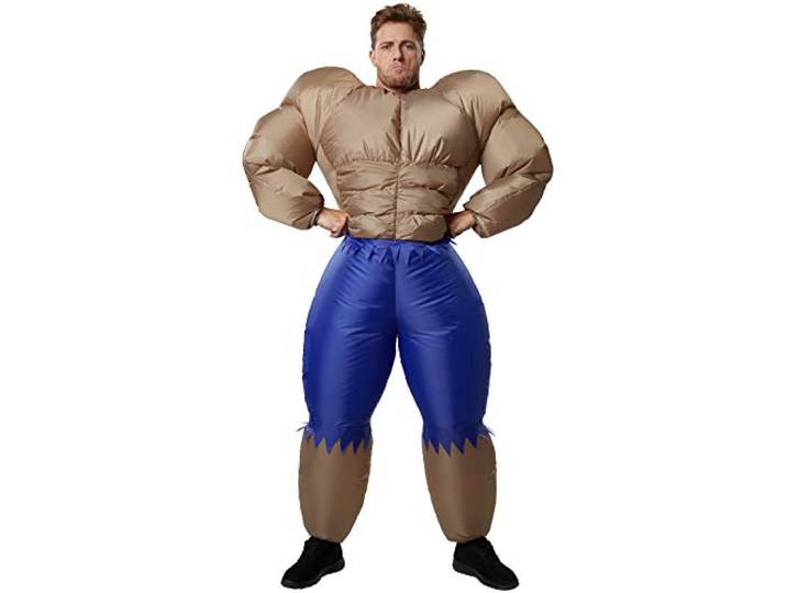 dressforfun 302361 - Opblaasbare Unisex Kostuum Bodybuilder, Perfect Kostuum om uw Spieren te buigen