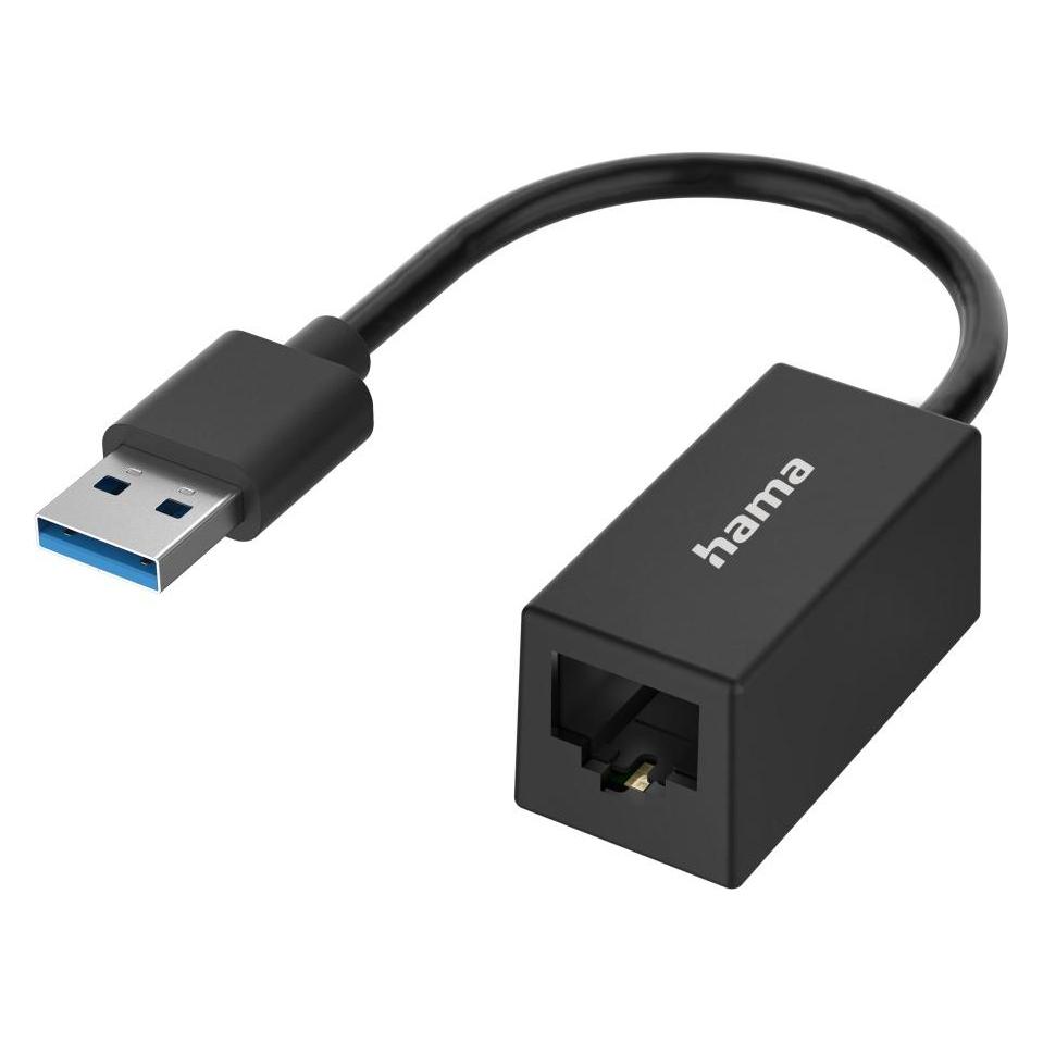 Hama Netzwerk-Adapter, USB-Stecker - LAN/Ethernet-Buchse, Gigabit Ethernet (USB) (00300024)