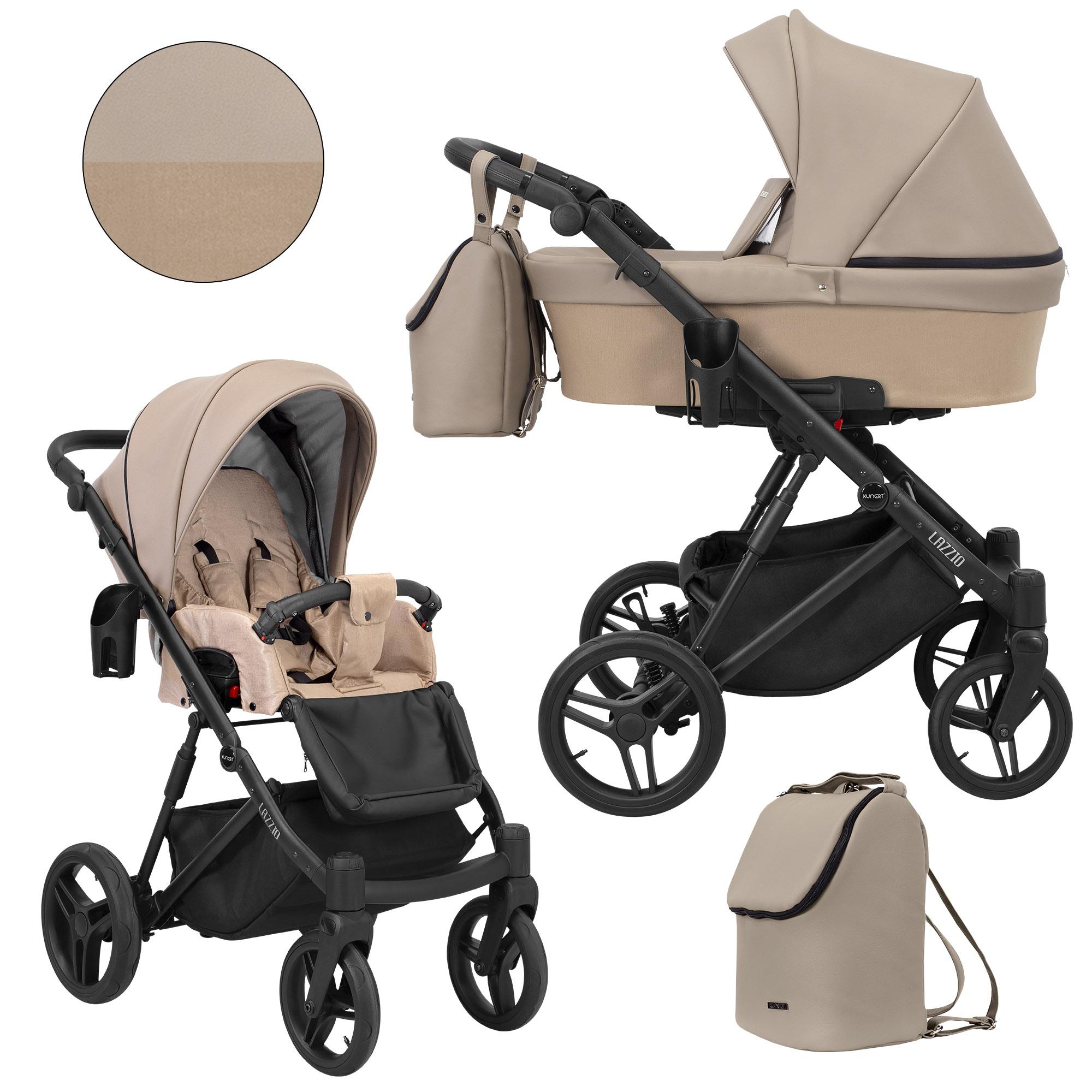 KUNERT LAZZIO Kinderwagen 2in1 - Babywanne, Sportsitz, Faltbar, Polen CAPPUCCINO 2IN1