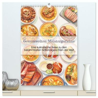 Genusswelten Meistergerichte (hochwertiger Premium Wandkalender 2027 DIN A2 hoch), Kunstdruck in Hochglanz