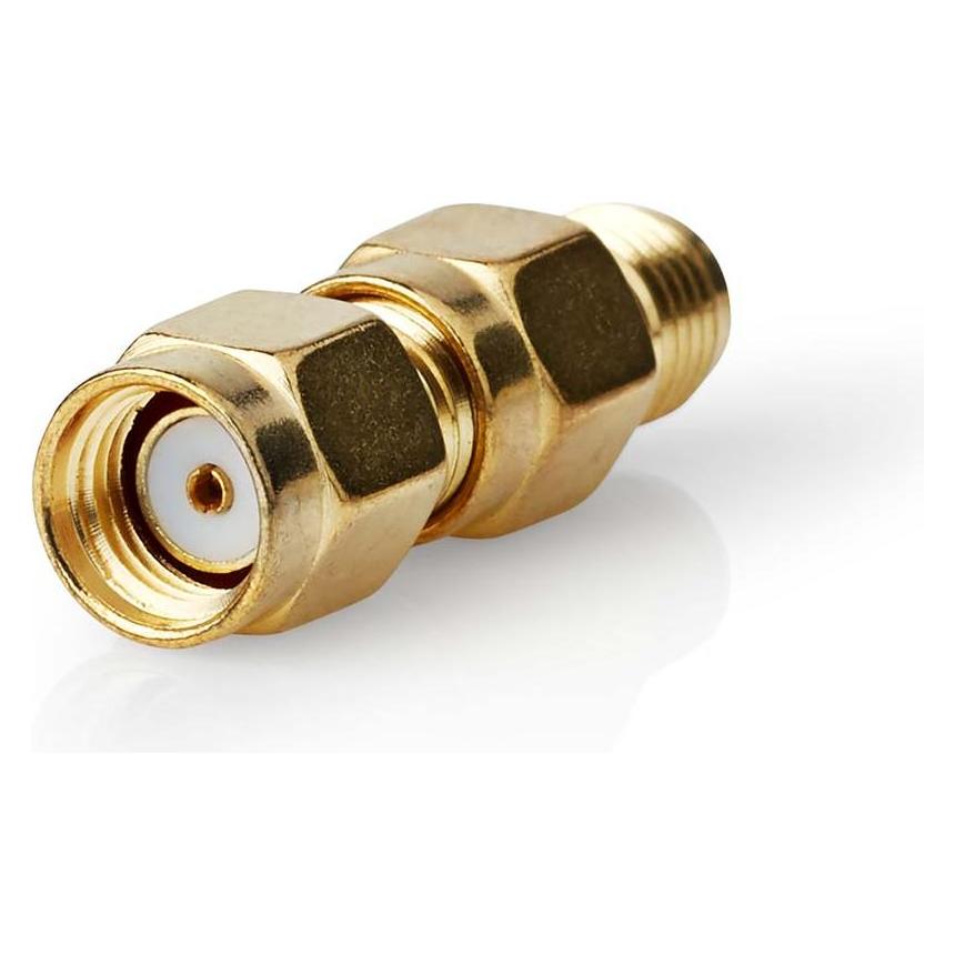 Nedis SMA Adapter | SMA-Stecker Reverse Polarity | SMA-Buchse | Vergoldet | 50 Ohm | Gerade | Kupfer (CSGB02111GD)