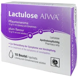 Lactulose AIWA Pflaumenaroma 10 g/15 ml Lösung zum Einnehmen