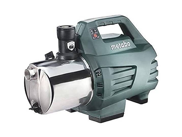 metabo HWA 6000 Inox\, Pompe Automatique Domestique\, 1500W\, 55m Corps en acier inoxydable\, debit 6000 l/h\, alimentation automatique\, arrosage jardin\, pieds caoutchoutés silencieux