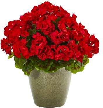 Nearly Natrual "17"" Geranium Artificial Plant UV Resistant (Indoor/Outdoor)"