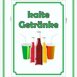 HB-Druck kalte Getränke Aufkleber Hochkant A6 (105x148mm)