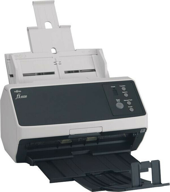 Ricoh FI-8150, 216 x 355,6 mm, 600 x 600 DPI, 50 Seiten pro Minute, Graustufen, Monochrom, ADF + Scanner mit manueller Zuführung, Schwarz, Grau