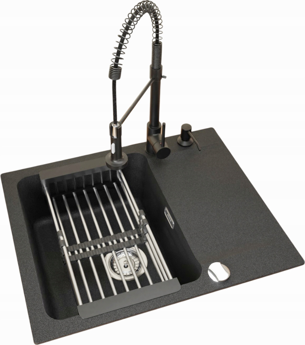 Franke Orion Oid 611-62 Schwarz Onyx Spüle Spiral Retro Wasserhahn