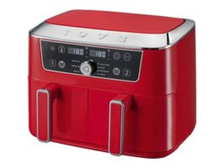 SILVERCREST® Friteuse à air chaud double zone Retro 1973, rouge (rouge 1973)