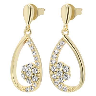 Paar Ohrhänger ADELIA´S "Ohrringe – Ohrhänger aus 925 Silber mit Zirkonia", Damen, Gr. Damen, Silber 925 (Sterlingsilber), gold, Ohrringe, Zum Verschenken – ideal zum Jubiläum