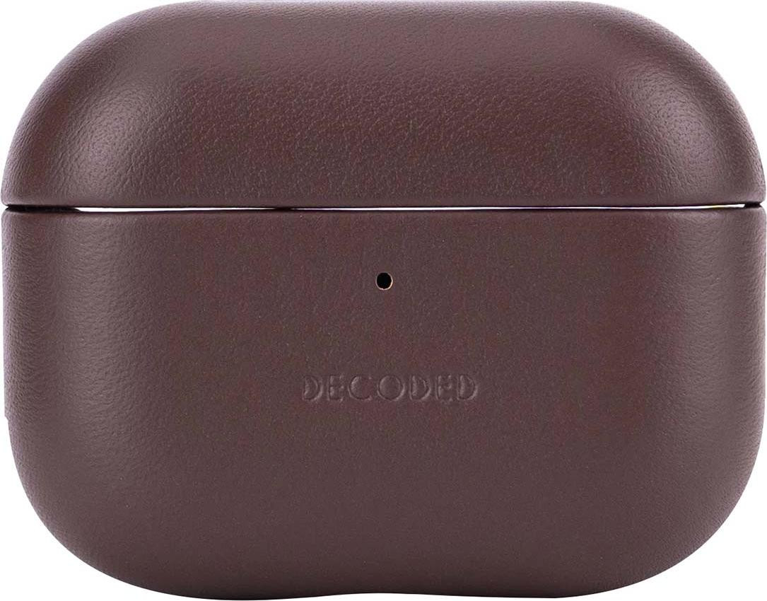 Decoded elegante lederen hoes voor AirPods Pro 3, Aircase-serie, bruin
