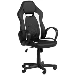 Carmen 7525 Gaming-Stuhl mit Kunstleder – Schwarz/Weiß