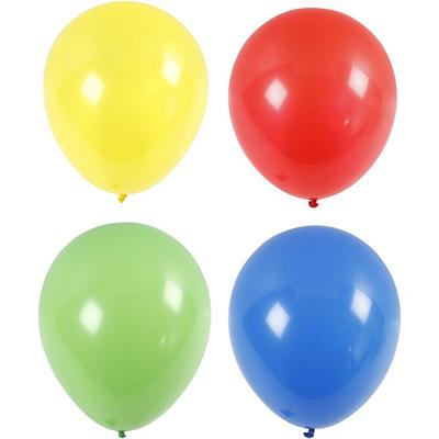 Creativ Company Riesenballons, Riesengröße, D 41 cm, Blau, Grün, Rot, Gelb, 4 Stk