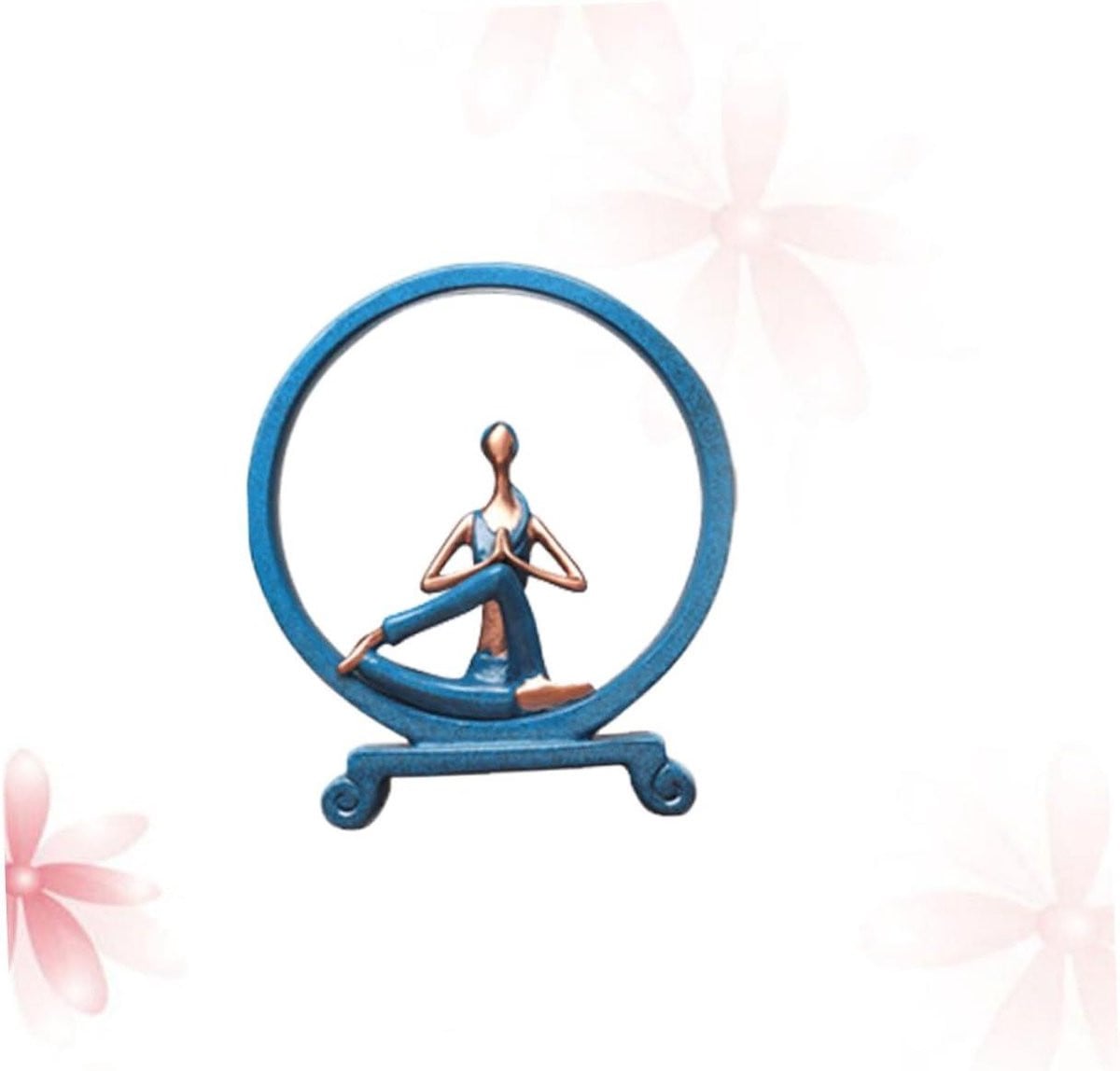 Handgemaakt Decoratie Beeldje Yoga Dame - 27.5 cm