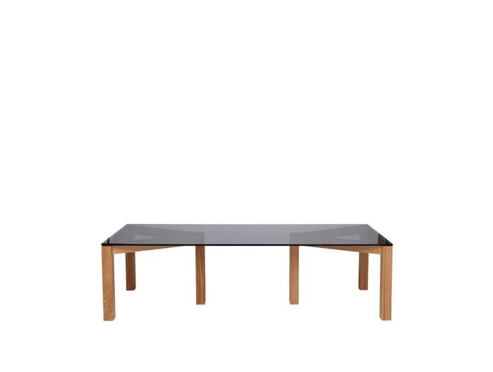 Fogia Winwin Couchtisch Rauchgetöntes Glas, Elfenbein