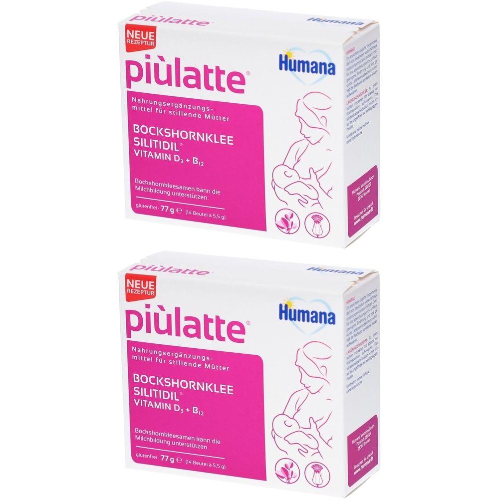 Humana Piulatte Bockshornklee Muttermilchbild.Plv. x2 2x14x5,5 g Pulver