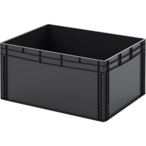 AUER Eurobox ESD EG 86/42 HG, schwarz, 172 Liter, elektrisch leitfähig, geschlossene Griffe, 80 x 60 x 42cm