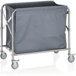 WAS Germany - Wäschewagen, klappbar, 1 Wäschesack,  81,5 x 51,5 x 86 cm, Edelstahl/Nylon